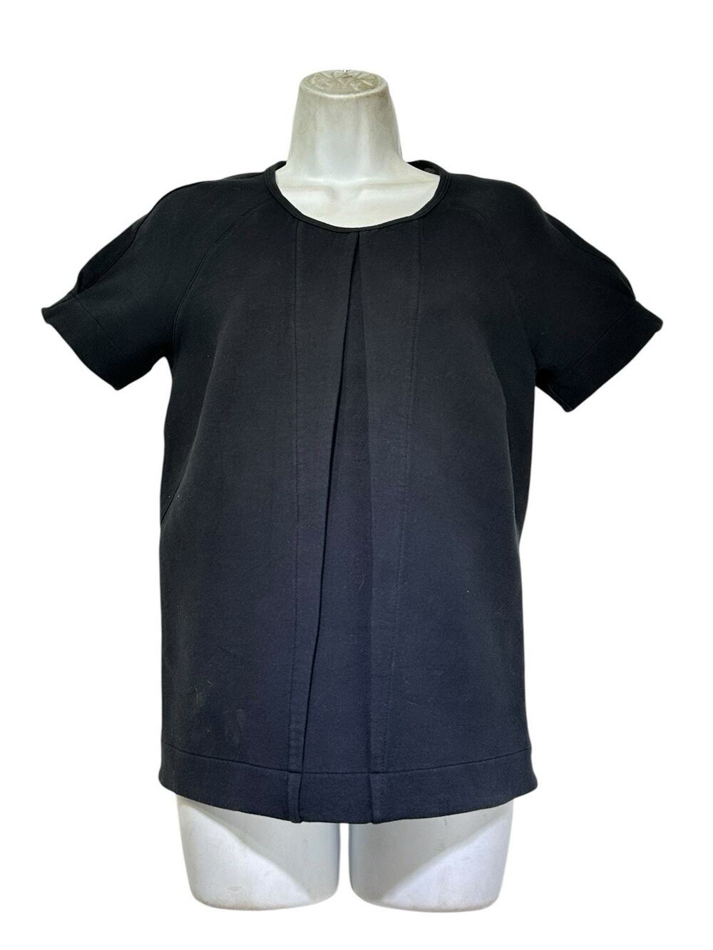 Lululemon & Go Keepsake Tee Size 6 Short Sleeve Pleated Front Zip Pocket